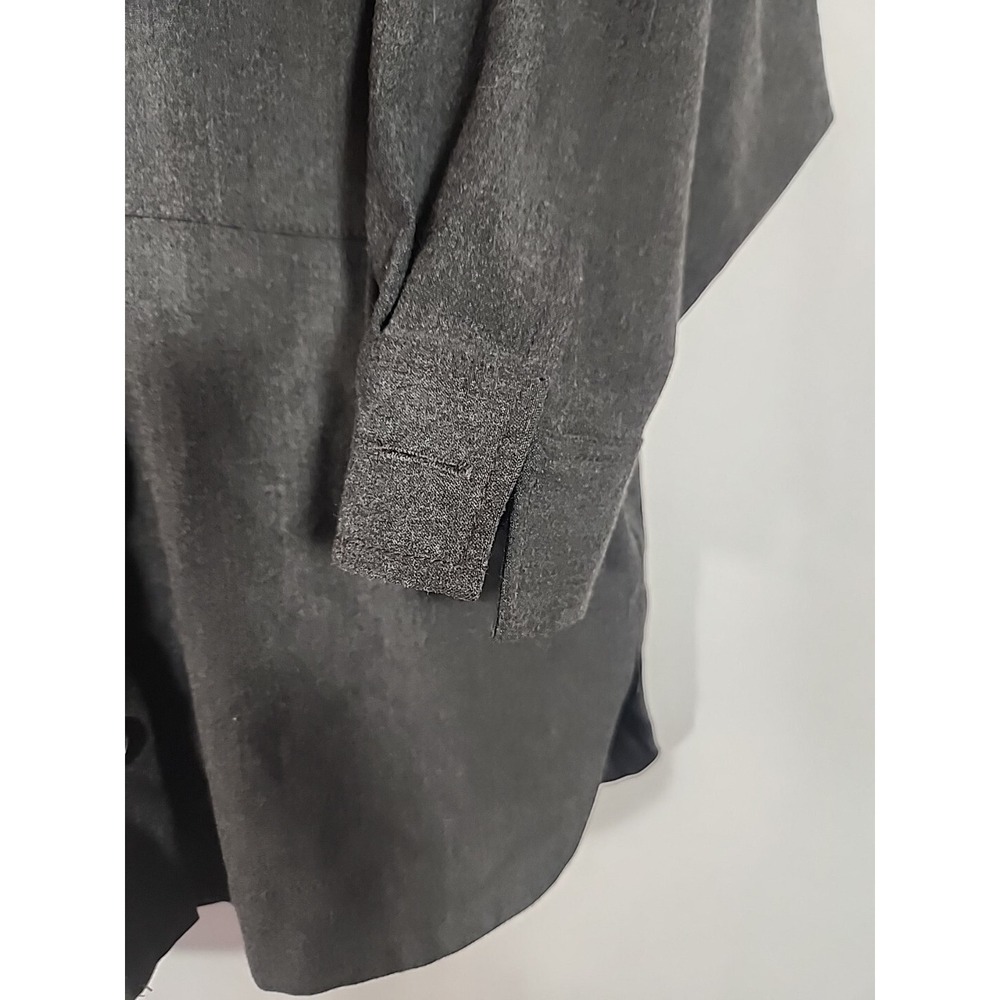 ZARA Oversized Button Front Shirt Jacket Shacket Dark Gray Boxy Utility Womens S - Picture 4 of 12
